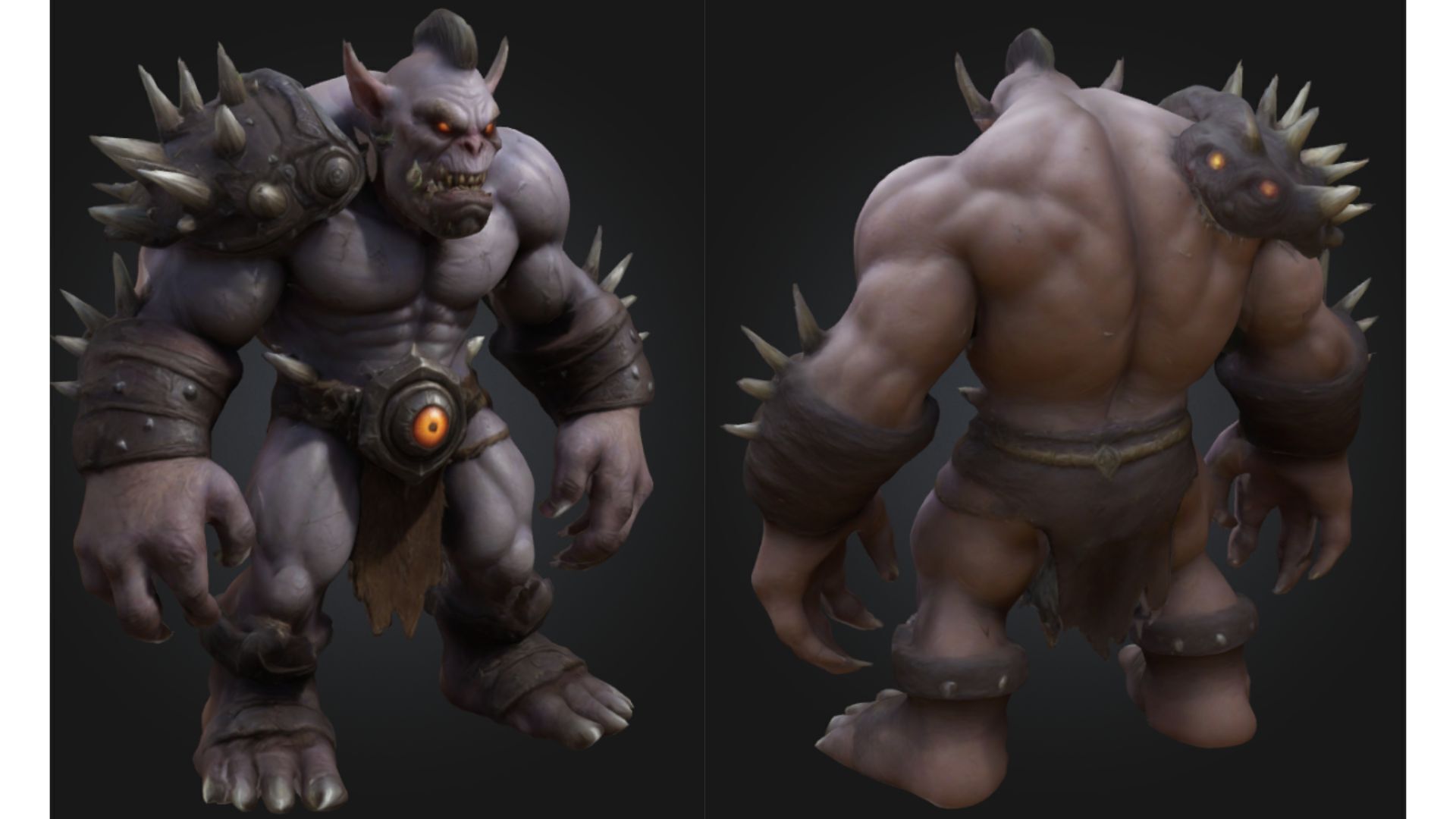 Ogre Warrior Brutal Sci Fi Fantasy Game Low-poly 3D model_2