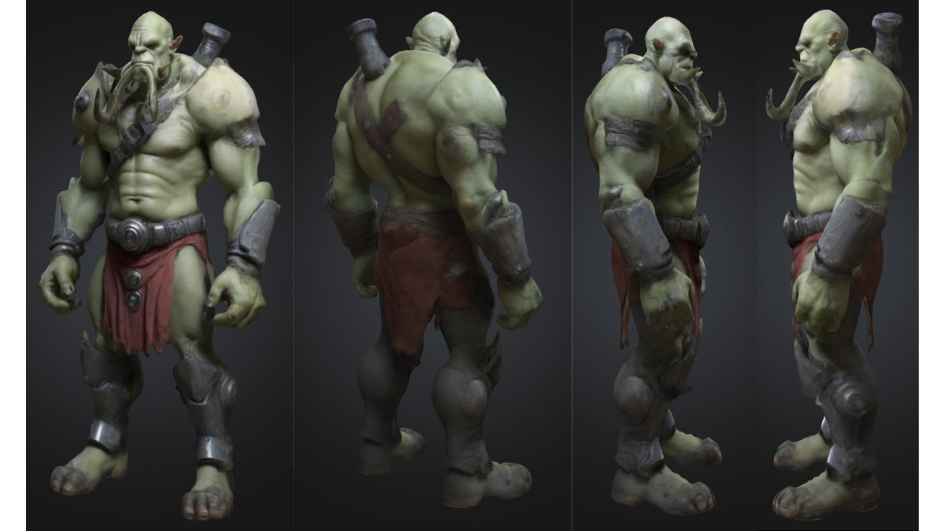 Ogre Warrior Fantasy Sci Fi Creature Soldier Low-poly 3D model_1