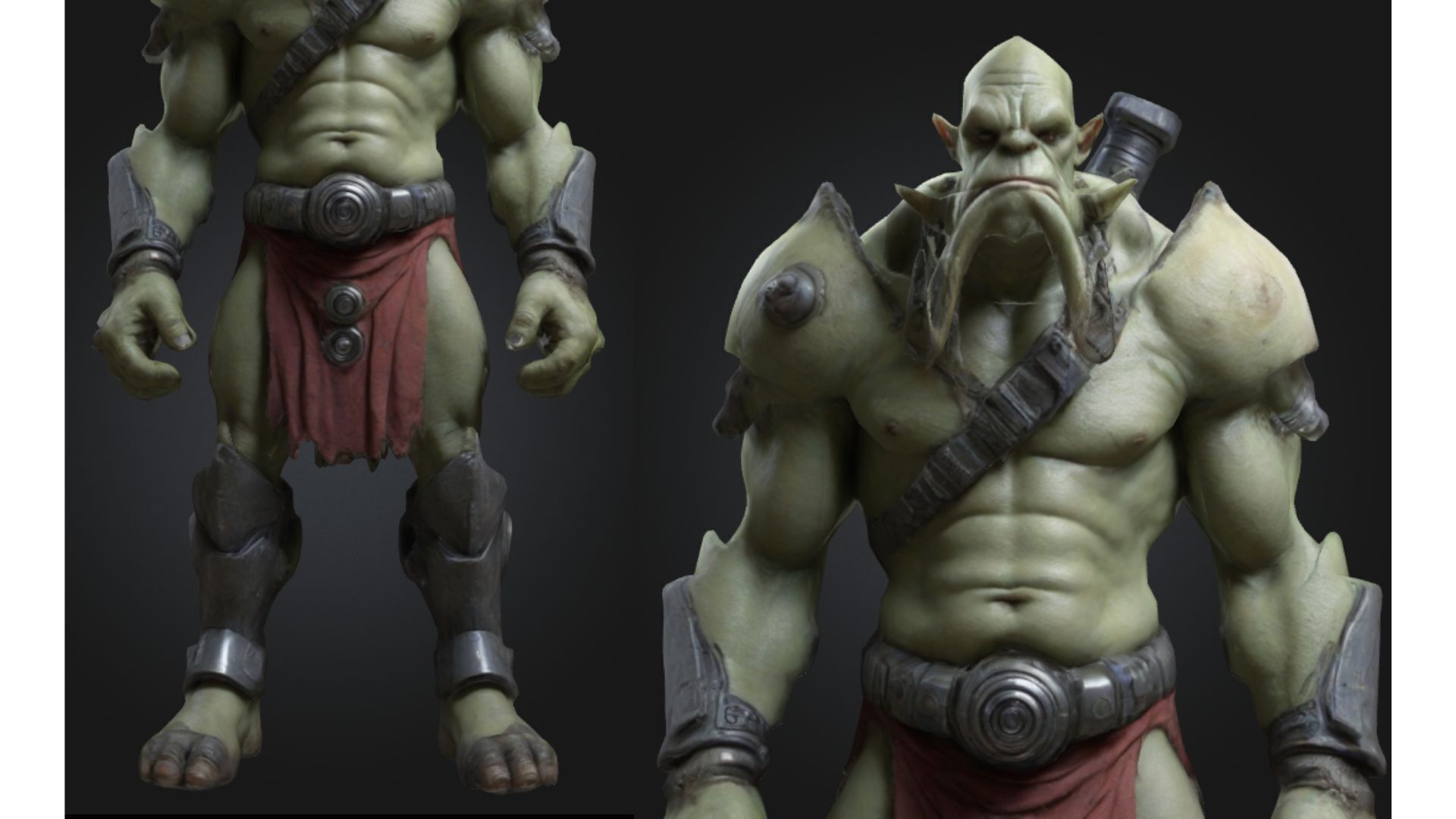 Ogre Warrior Fantasy Sci Fi Creature Soldier Low-poly 3D model_2