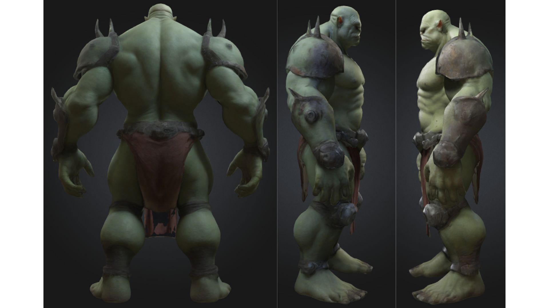 Ogre Warrior Sci-Fi Soldier Low-poly 3D model_1