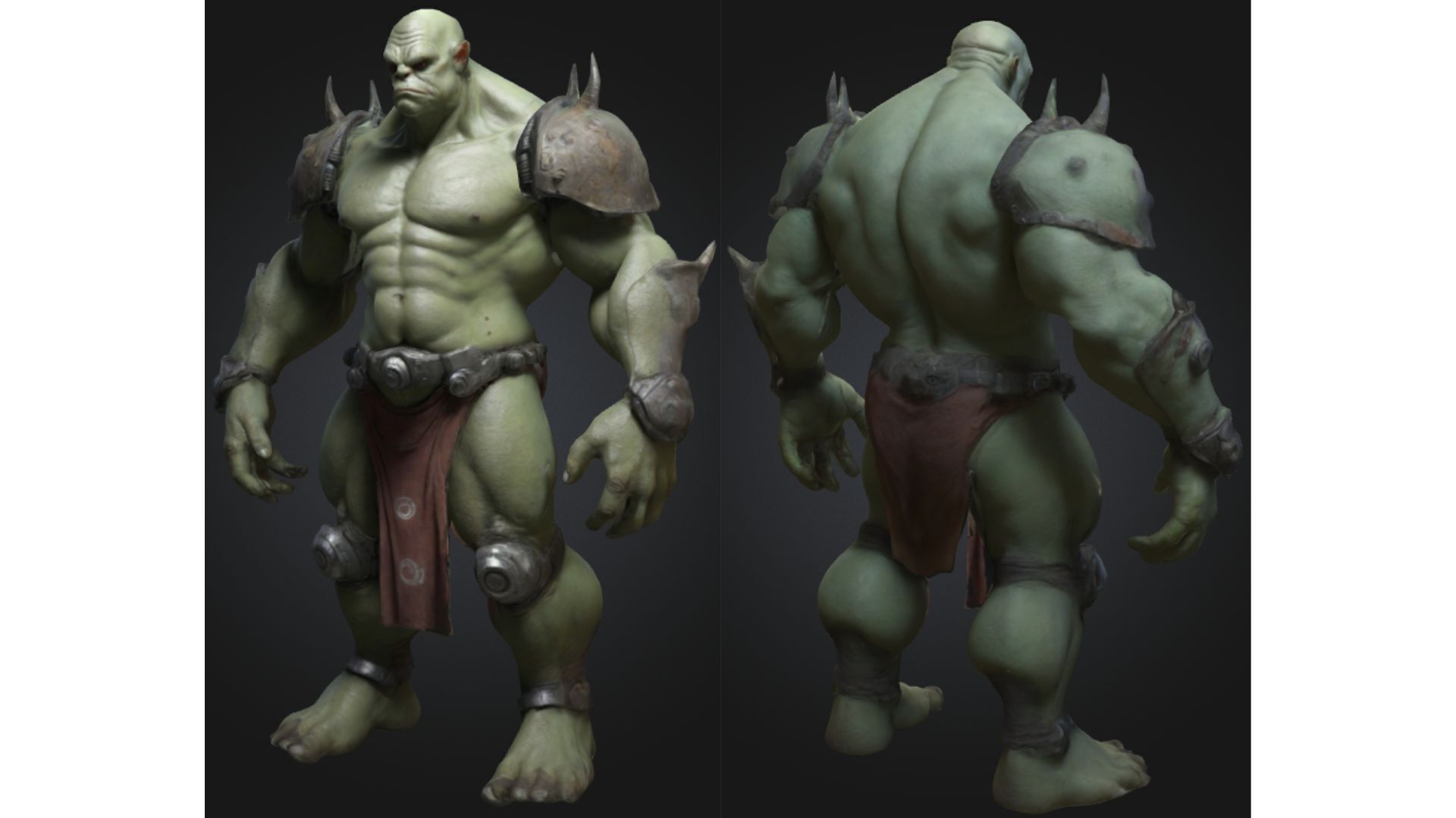 Ogre Warrior Sci-Fi Soldier Low-poly 3D model_2