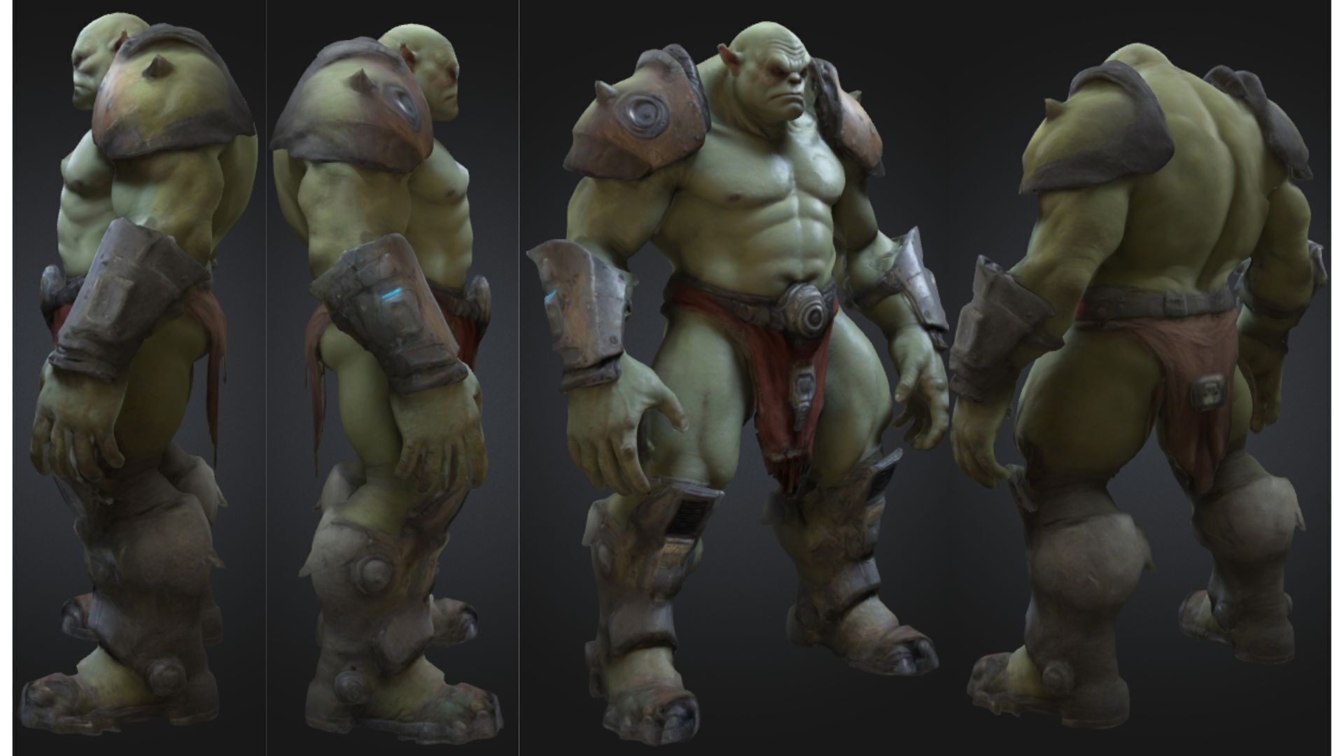 Heavy Armored Ogre Sci Fi Futuristic Low-poly 3D model_1
