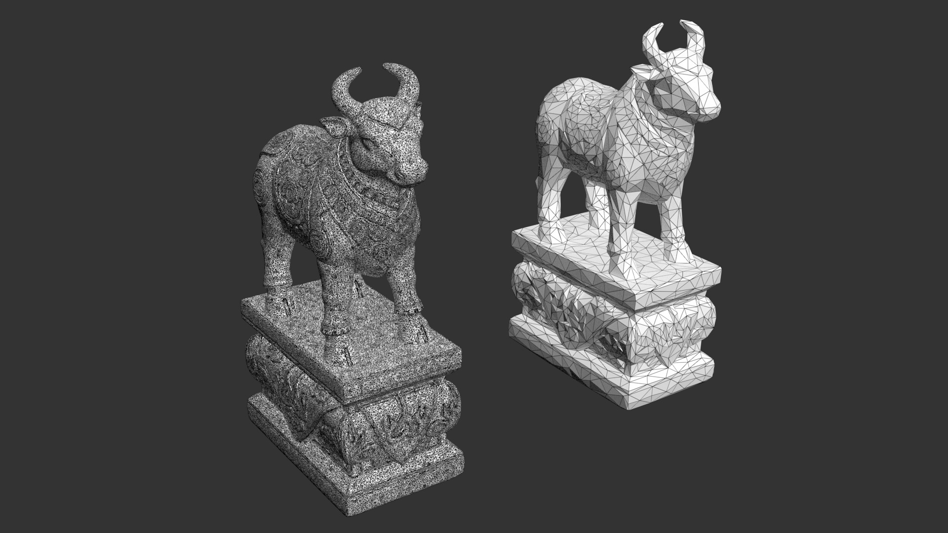 Ancient Asia Stone Statue Pack C - 250602 Low-poly 3D model_7