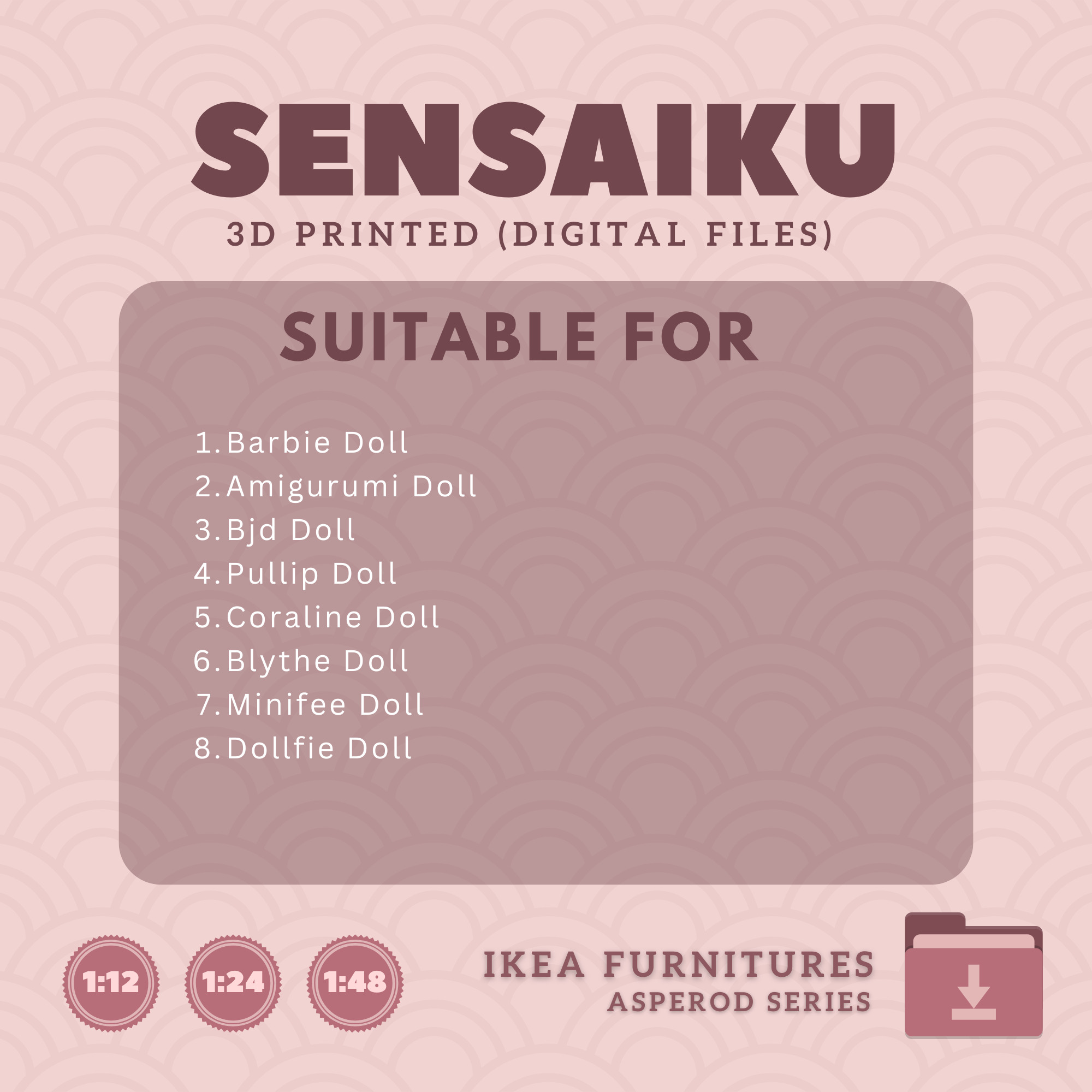 1 ASPEROD Side Table for Miniature Dollhouse - IKEA - 3D Print 3D print model_6