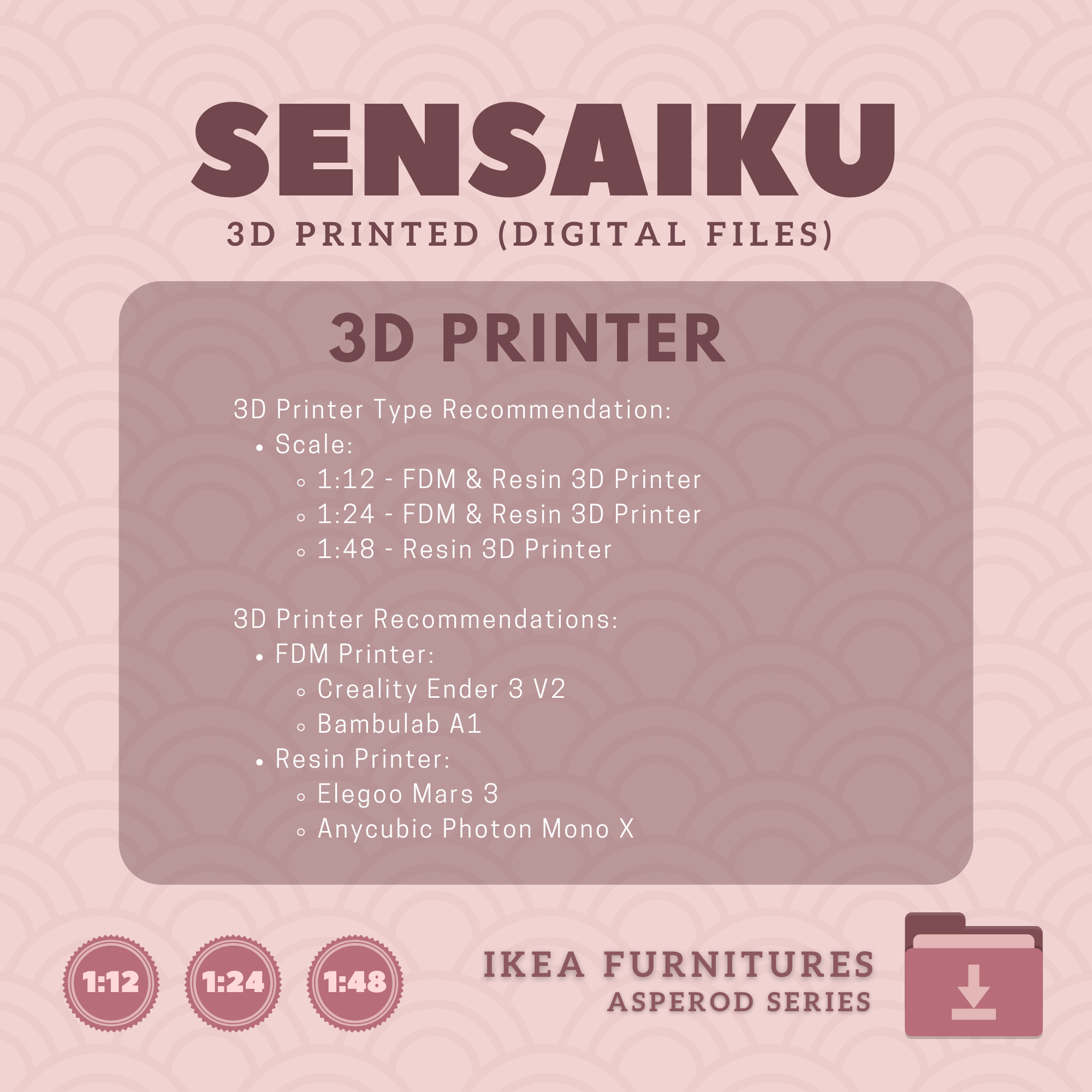 1 ASPEROD Side Table for Miniature Dollhouse - IKEA - 3D Print 3D print model_7