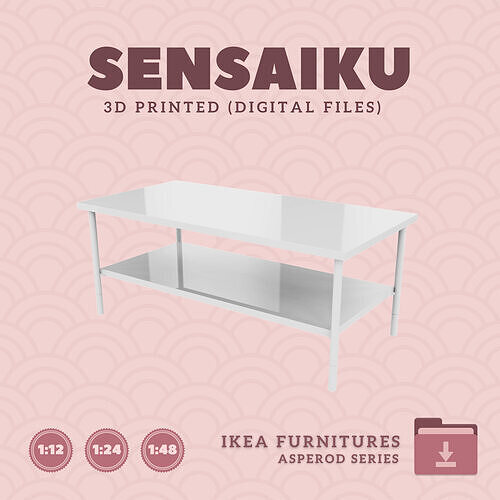 2 ASPEROD Coffee Table for Dollhouse - IKEA - 3D Print 3D print model