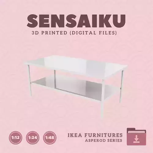 2 ASPEROD Coffee Table for Dollhouse - IKEA - 3D Print