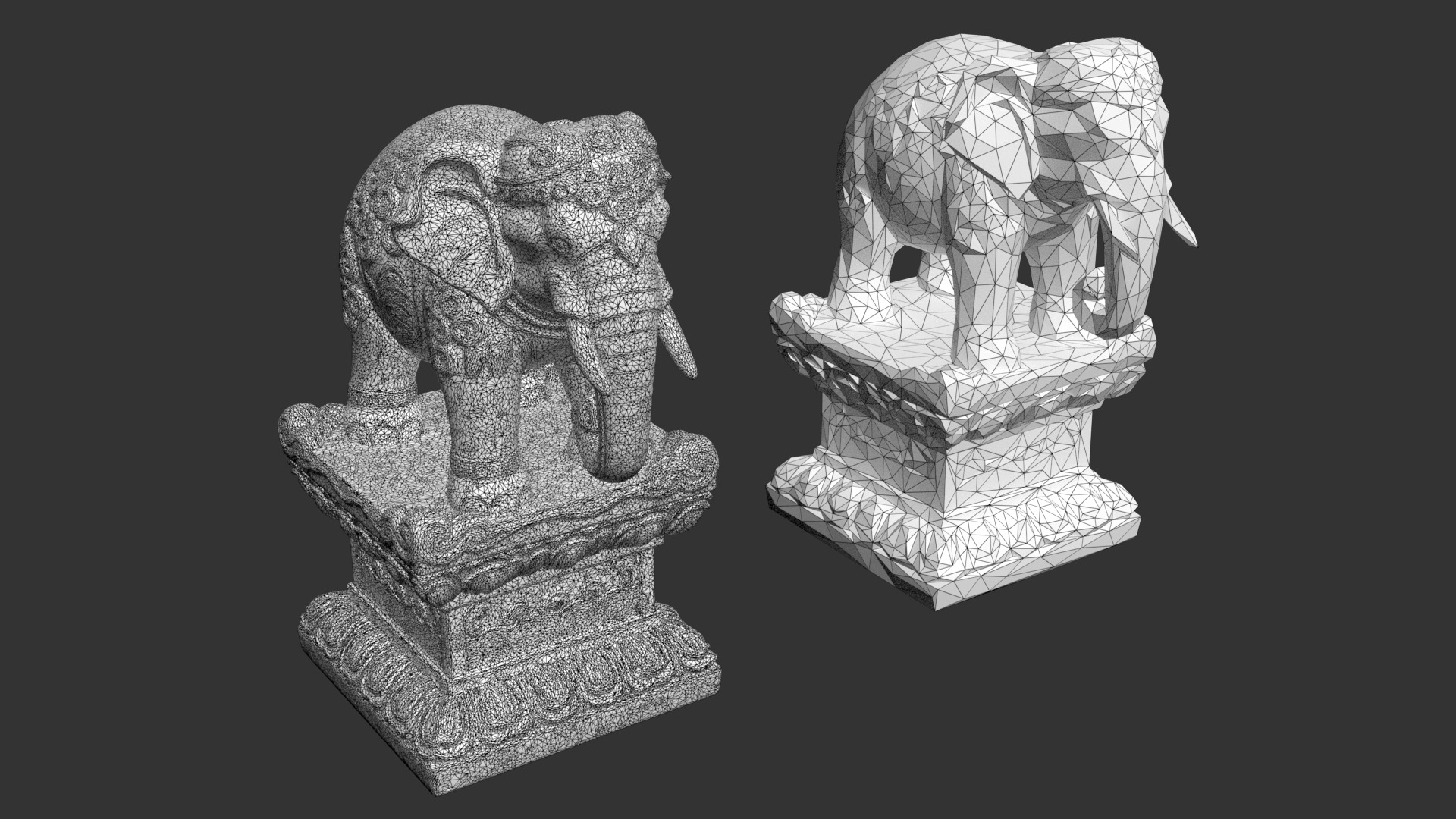 Ancient Asia Stone Statue Pack D - 250602 Low-poly 3D model_5