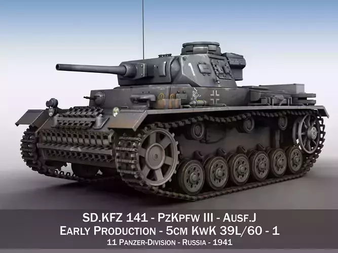 PzKpfw III - Panzer 3 - Ausf J - 1K