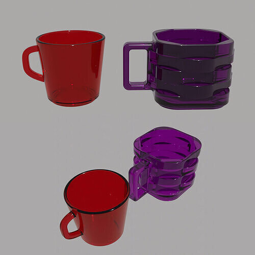 Stacked Square Mug 3D model