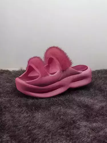 Fluffy Chic Slipper 3D model