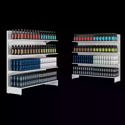 Shelves with goods 01 3D model