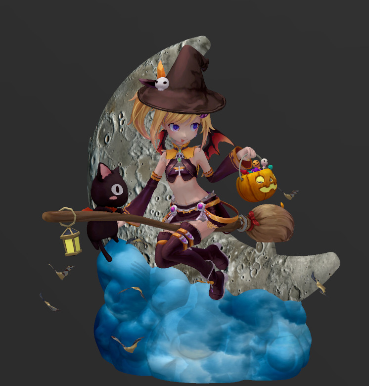 Little Witch 3D print model_1