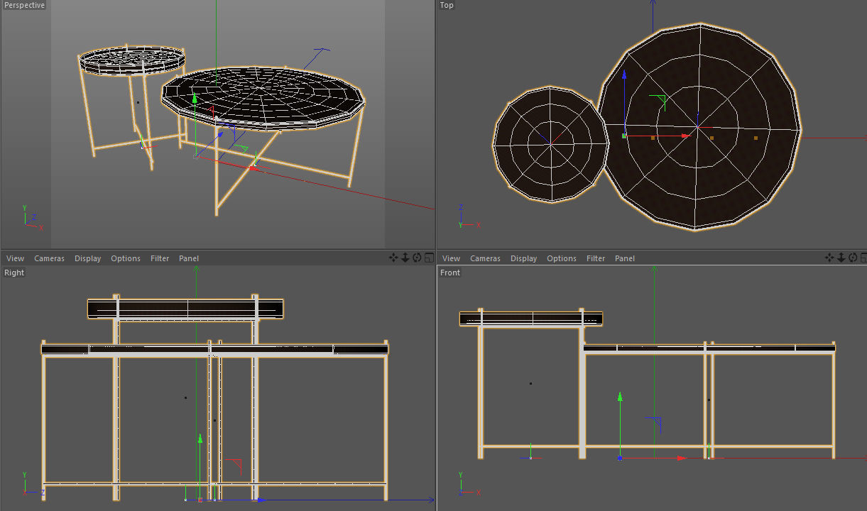 Oxon copper table set Free 3D model_1