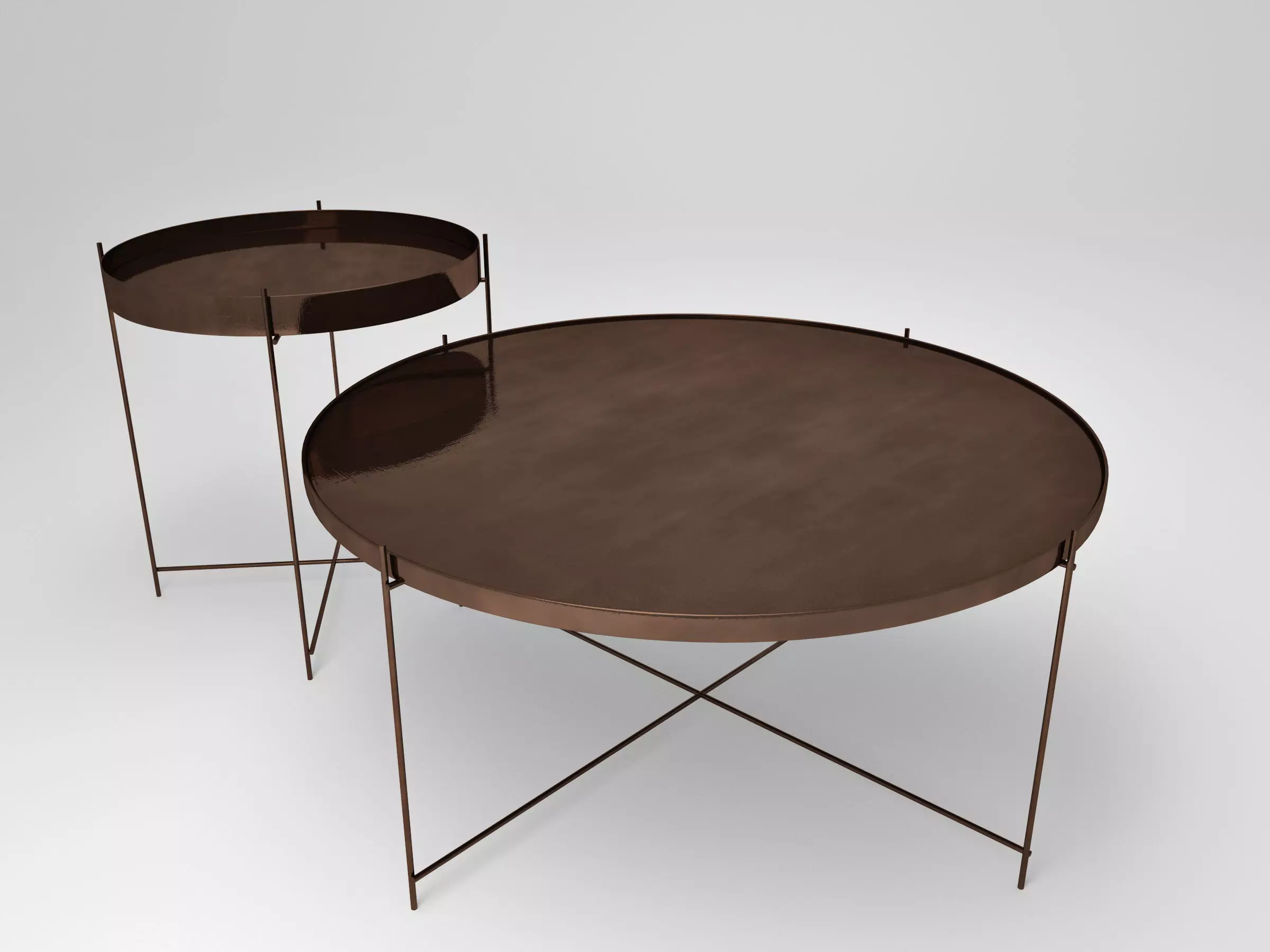 Oxon copper table set Free 3D model_0