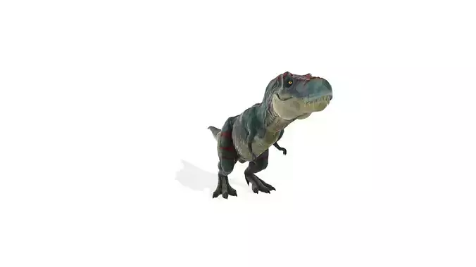 Rampaging T-Rex Ferocious Animated Dinosaur 3D Model