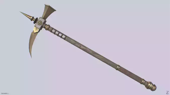 Crowbill Low-poly 3D model