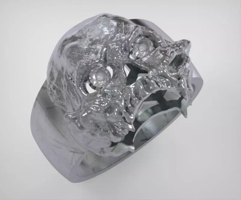 Skull Ring - art 0516 3D print model