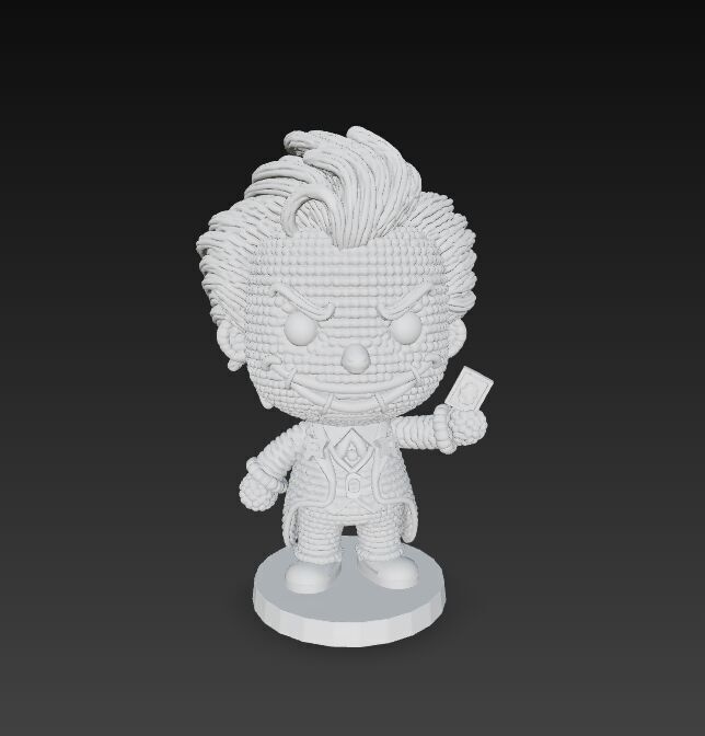 Knitted Joker Figure 3D Print Model 3D model_21