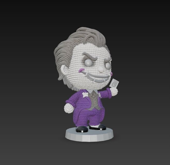 Knitted Joker Figure 3D Print Model 3D model_2