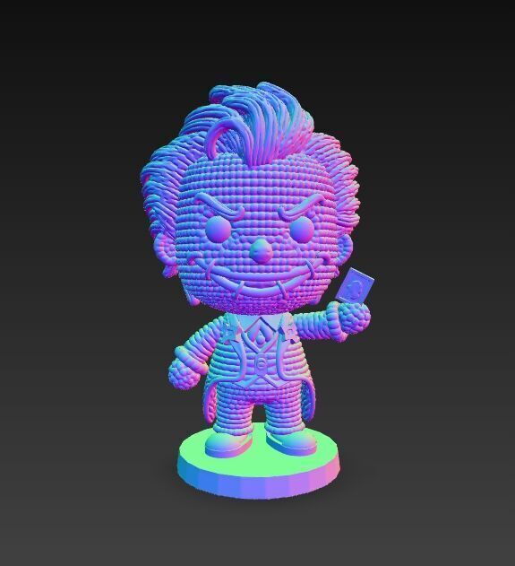 Knitted Joker Figure 3D Print Model 3D model_12