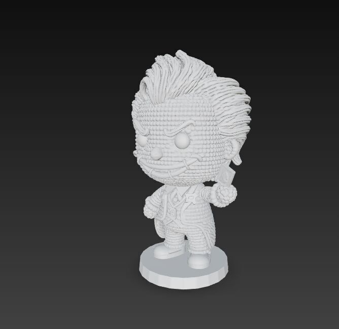 Knitted Joker Figure 3D Print Model 3D model_20
