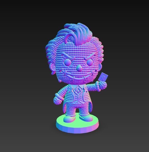 Knitted Joker Figure 3D Print Model 3D model_13