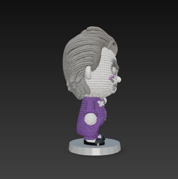 Knitted Joker Figure 3D Print Model 3D model_6