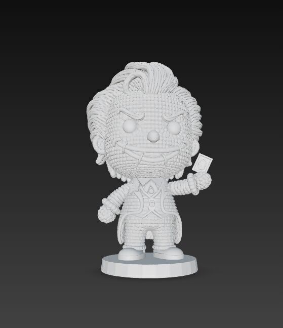 Knitted Joker Figure 3D Print Model 3D model_15