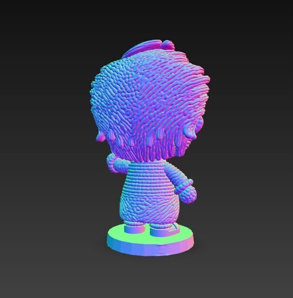 Knitted Joker Figure 3D Print Model 3D model_9