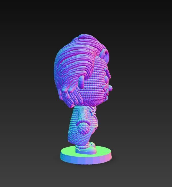 Knitted Joker Figure 3D Print Model 3D model_8