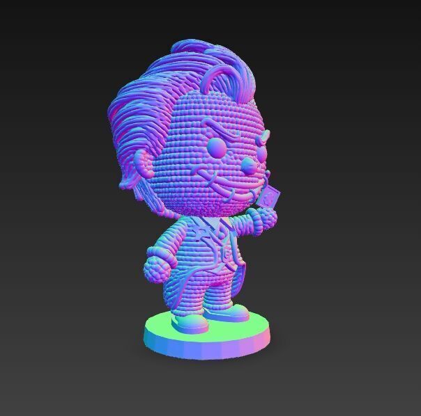 Knitted Joker Figure 3D Print Model 3D model_14
