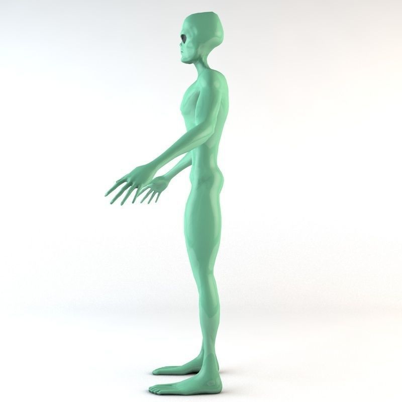 Strong Alien Character Low-poly 3D model_3