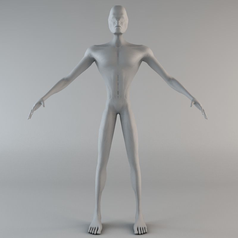 Strong Alien Character Low-poly 3D model_8