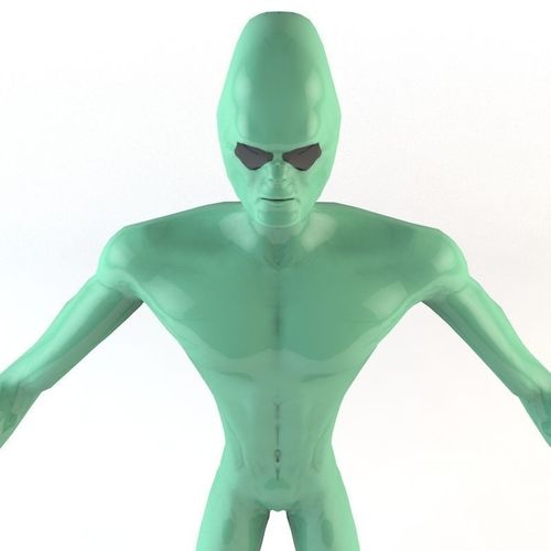 Strong Alien Character Low-poly 3D model