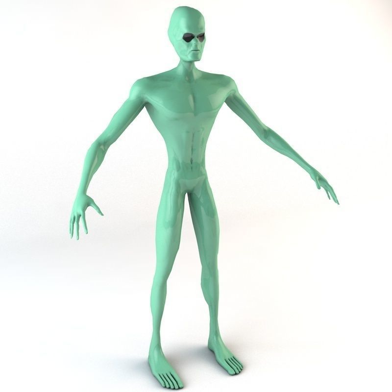 Strong Alien Character Low-poly 3D model_6