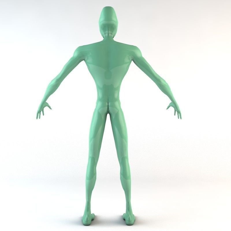Strong Alien Character Low-poly 3D model_4