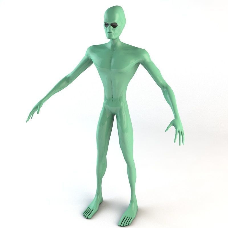 Strong Alien Character Low-poly 3D model_7