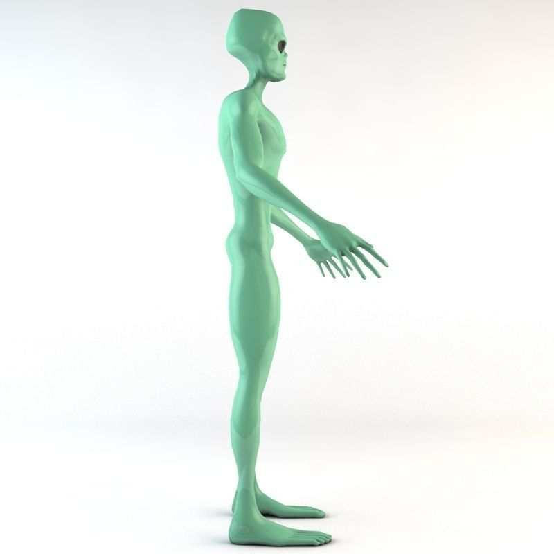Strong Alien Character Low-poly 3D model_5