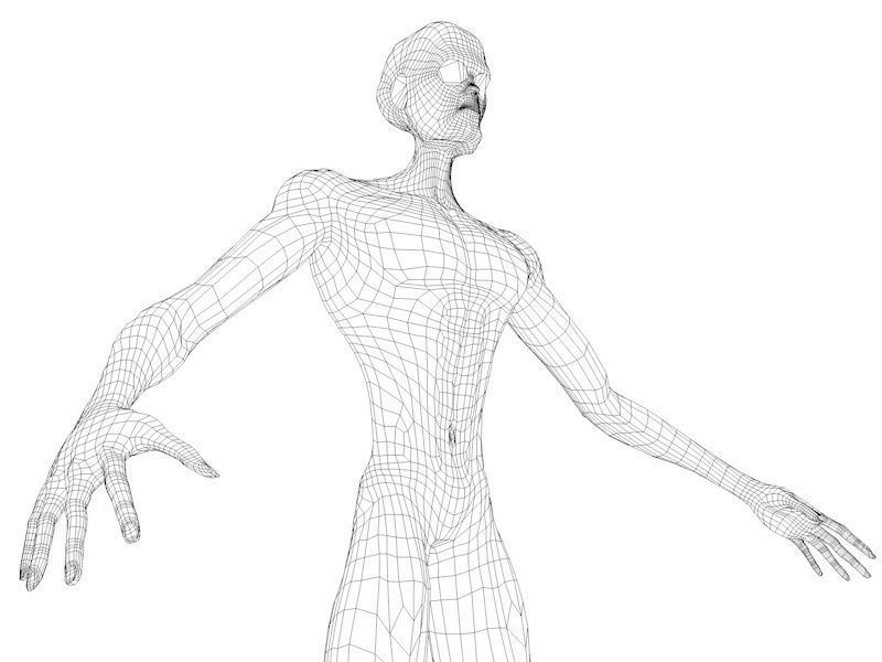 Strong Alien Character Low-poly 3D model_13