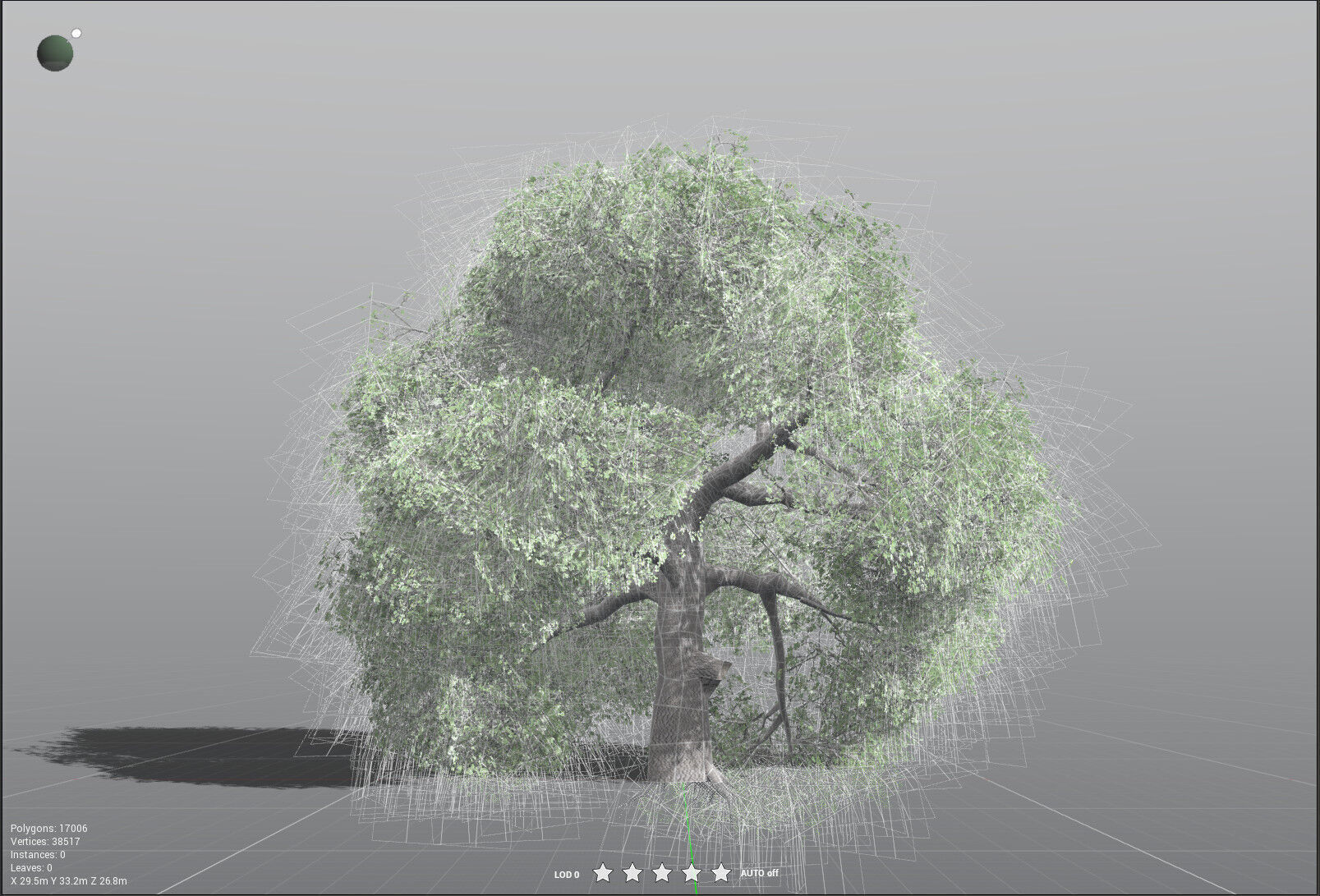 EVERYPlant English Oak LowPoly Low-poly 3D model_40
