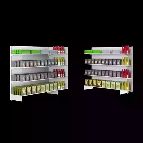 Shelves with goods 04 3D model