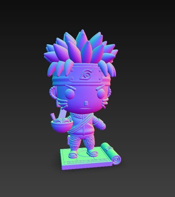 Knitted Naruto Figure 3D Print Model 3D model_15