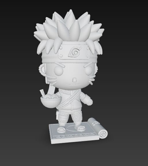 Knitted Naruto Figure 3D Print Model 3D model_16