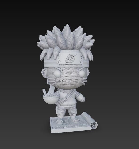 Knitted Naruto Figure 3D Print Model 3D model_7