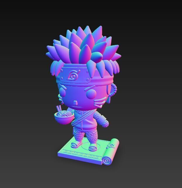 Knitted Naruto Figure 3D Print Model 3D model_14