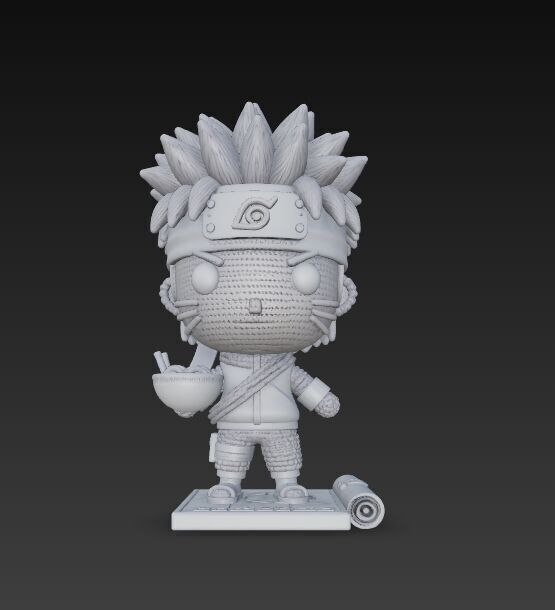 Knitted Naruto Figure 3D Print Model 3D model_1