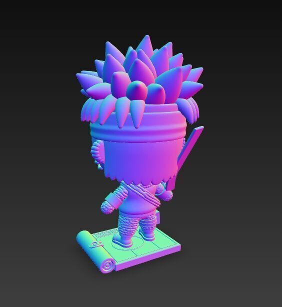 Knitted Naruto Figure 3D Print Model 3D model_12