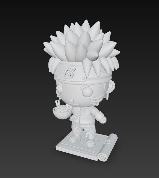 Knitted Naruto Figure 3D Print Model 3D model_22