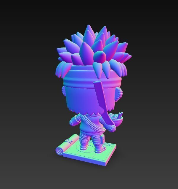 Knitted Naruto Figure 3D Print Model 3D model_11